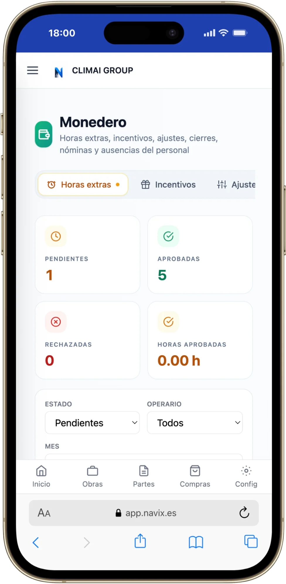 Cada uno ve lo que ha ganado — en el móvil